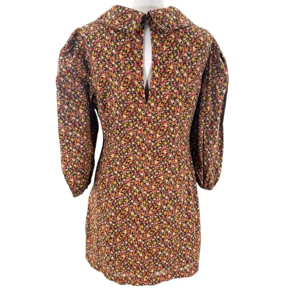 Free People Making‎ Plans Mini Dress floral sz 10